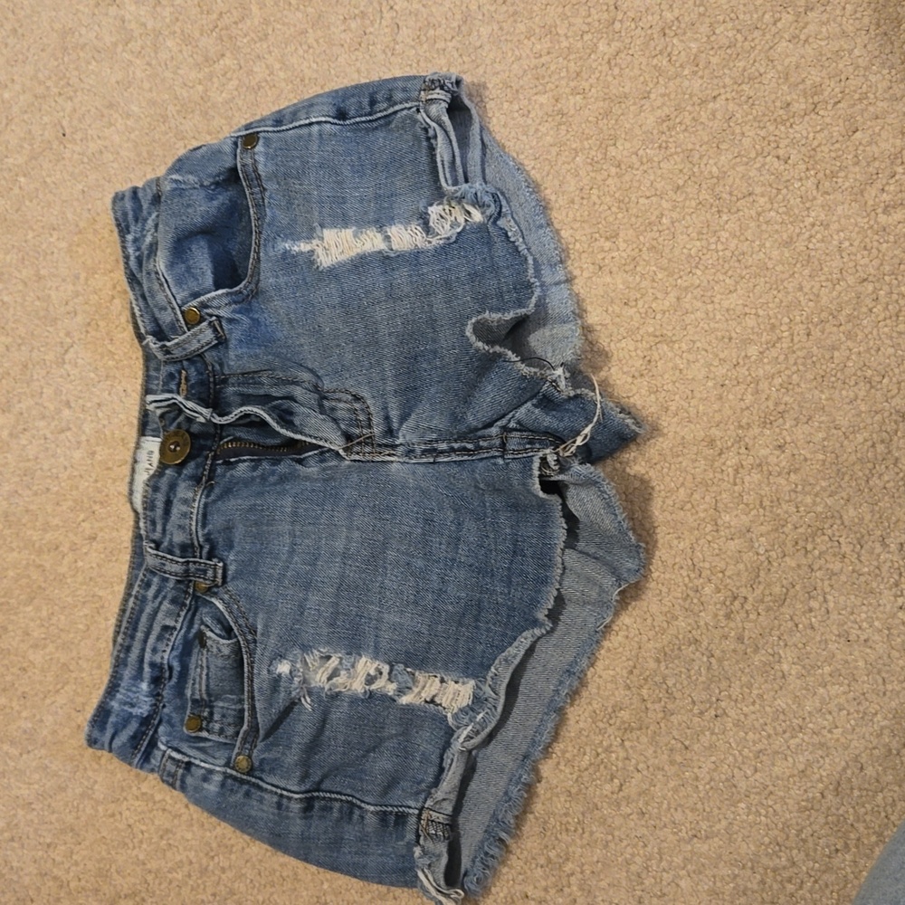 Gogo jeans USA distressed denim shorts size 1 same day shipping